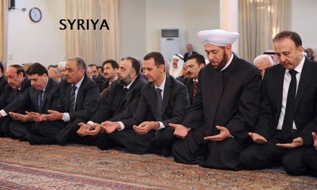 Syrian President Bashar al-Assad  performed Eid al-Adha Prayers