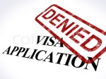 Visa Application Denied Stamp Shows Entry Admission Refused