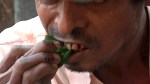 Man in Burma chews betel nuts