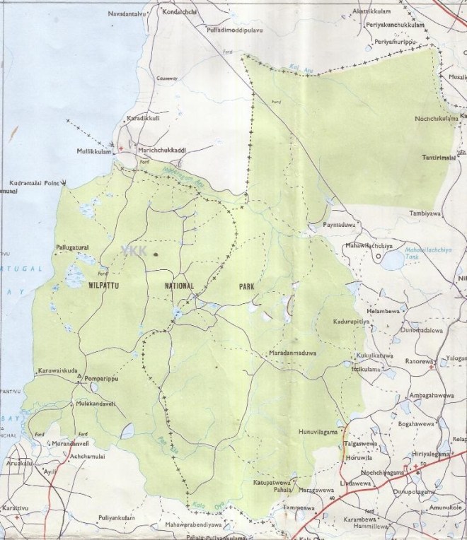Map 01 Location of Vilpattu National Park