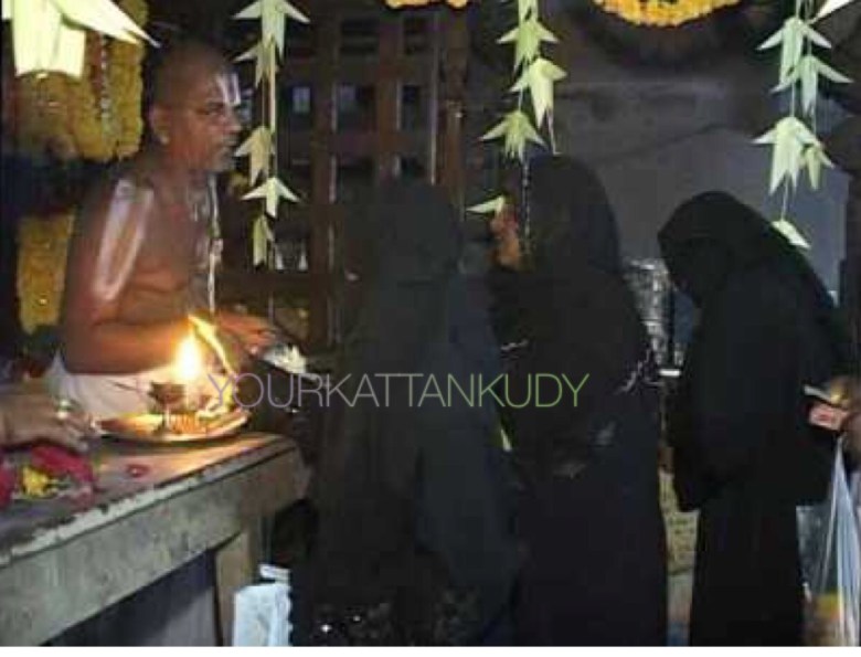 Muslims in temple